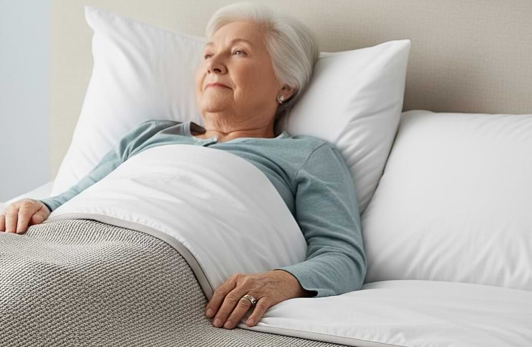 Donna anziana a letto in ospedale | HIP Sistema Letto