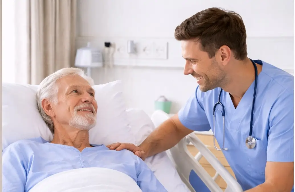 Care-giver con degente in ambiente sereno e professionale | HIP