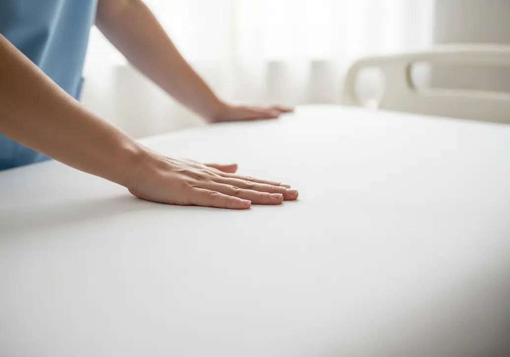 Coprimaterasso ben steso nel letto senza una piega | HIP Sistema Letto