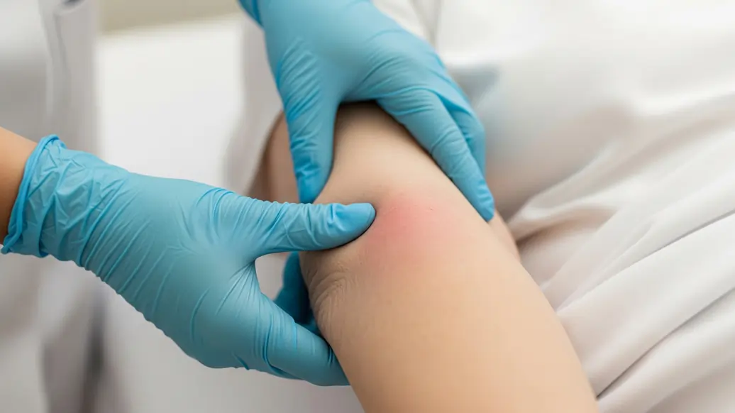 Ispezione giornaliera del corpo della persona assistita, in questo caso primo piano sul gomito | HIP Sistema Letto