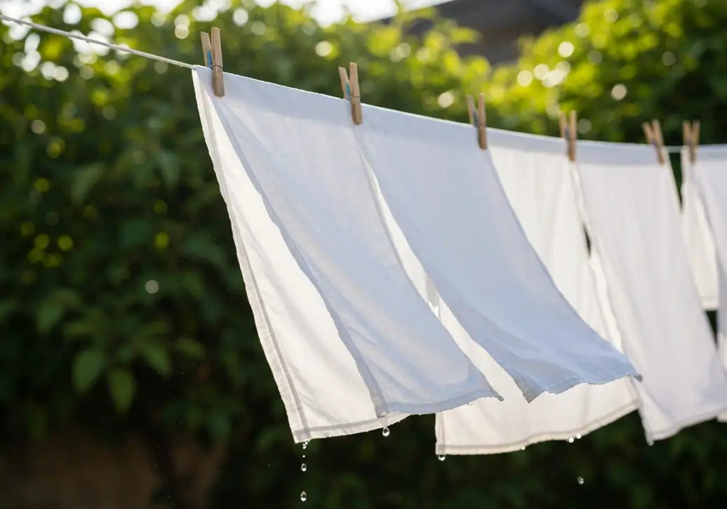 Traverse lavabili che asciugano all'aria aperta nel giardino della persona assistita | HIP Sistema Letto